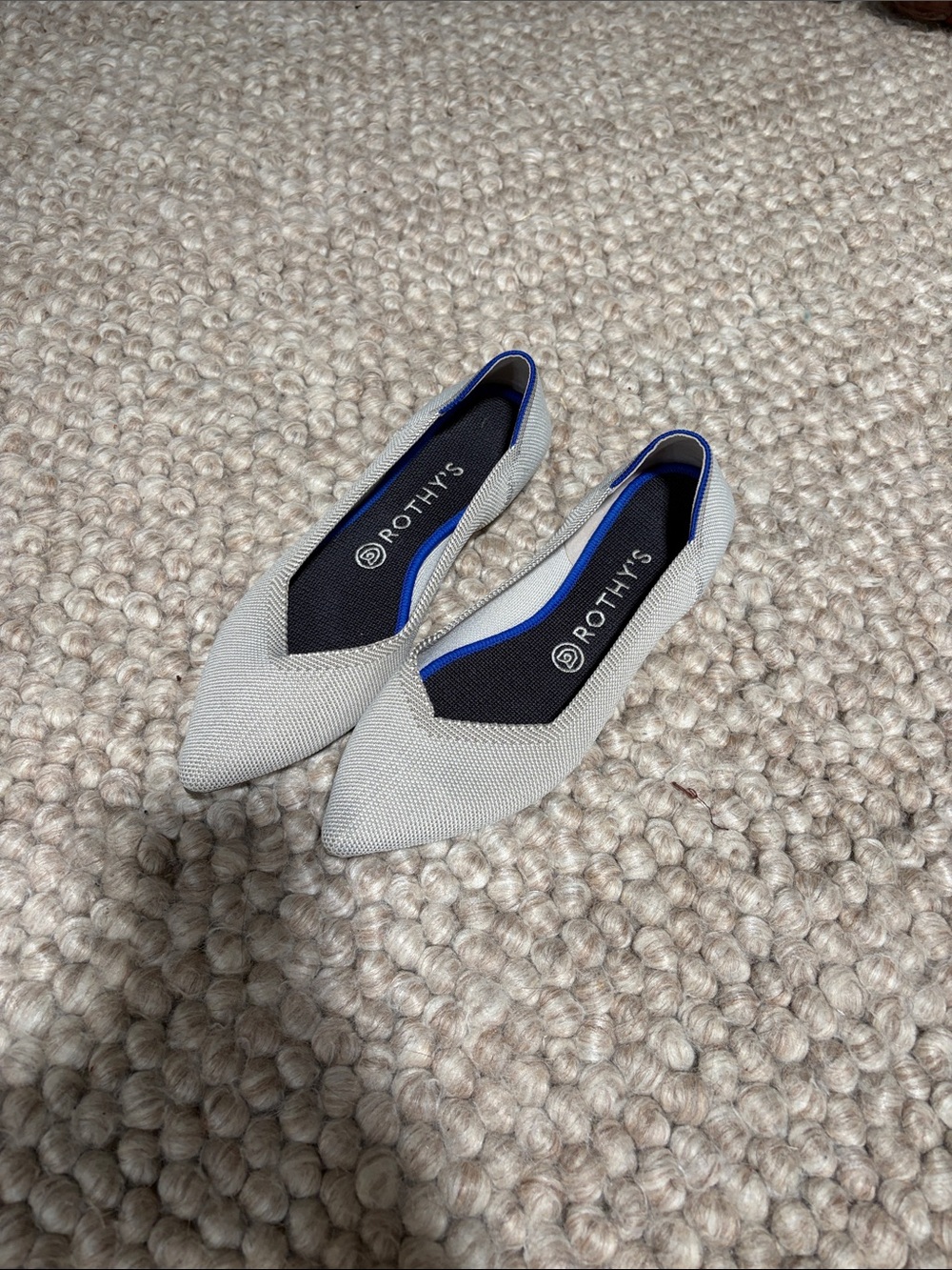 Rothy's Cream Pointed Toe Flats